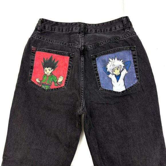 Urban Outfitters BDG Mom Back Pockets HUNTER × HUNTER Gon Killua Women's 28 Jean - Picture 3 of 3